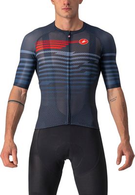 Castelli Climber's 3.0 SL Cycling Jersey SS22 - Savile Blue-Red, Savile Blue-Red